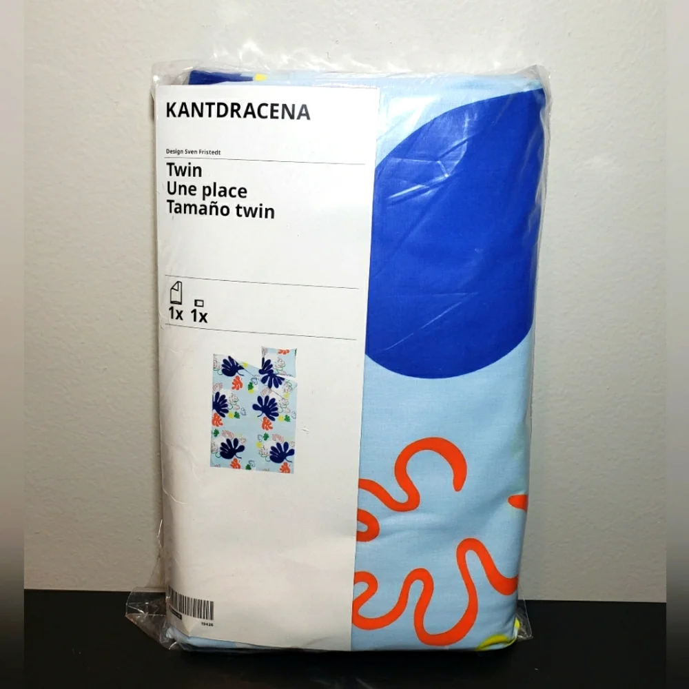 Ikea Twin Duvet Cover and Pillowcase (KANTDRACENA) - Picture 2 of 4